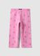 Girls' Stretch Organic Cotton Pink Skinny Leggings_0