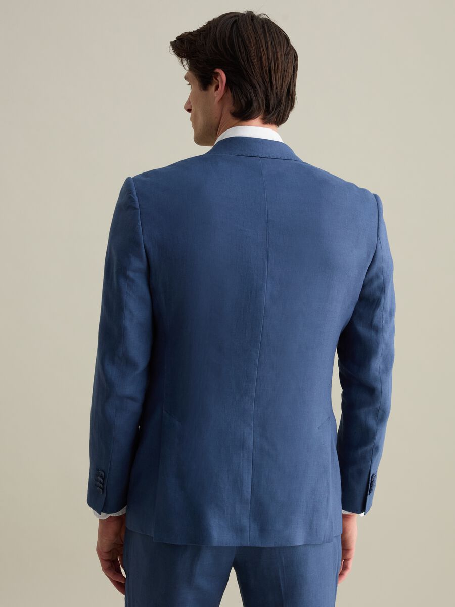 Contemporary regular-fit single-breasted blazer in linen_2