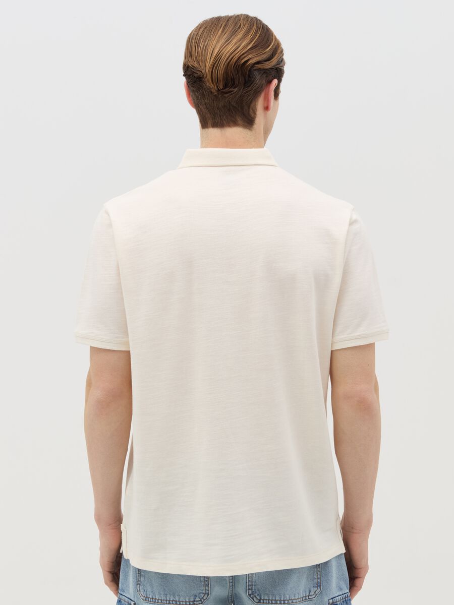 Regular-fit polo shirt in jersey slub_3