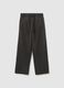 Black cotton blend relaxed fit trousers_4