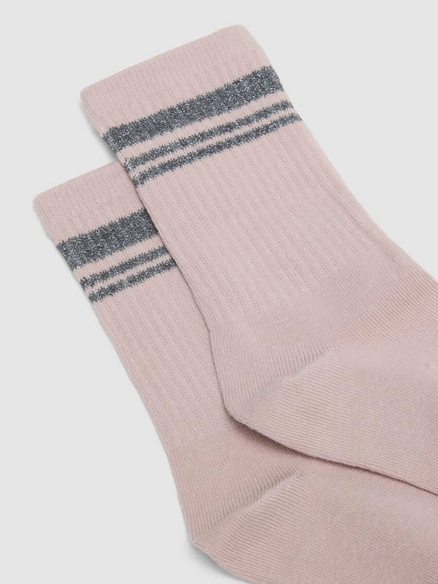 Three-pack of multicolour striped socks in stretch organic cotton_1