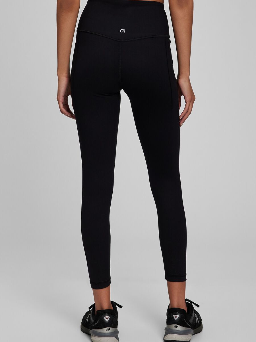 Solid colour high-rise leggings_1