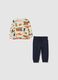 Cotton jogging set with forest animals print_0