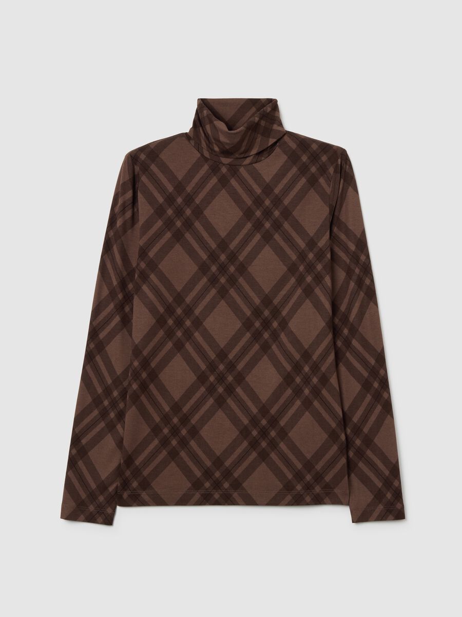 Brown Check Printed Shirt_4