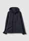 Black regular fit cotton blend jacket with zip and hood_4