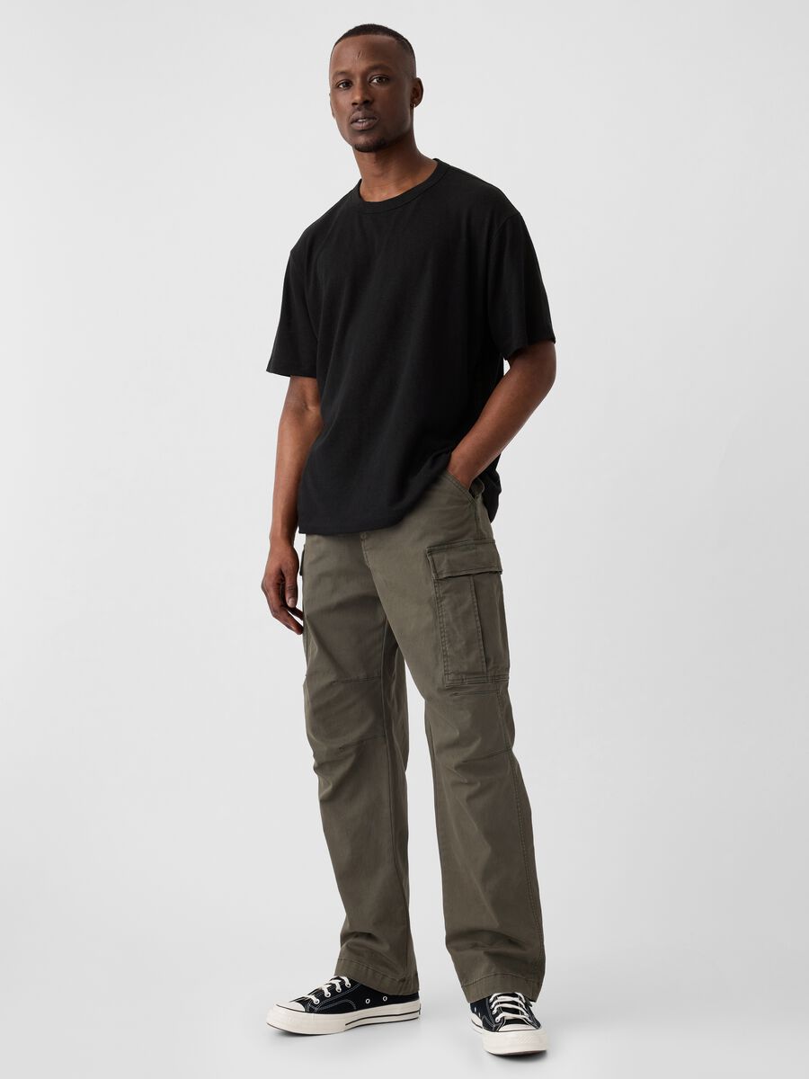 T-shirt in misto lino_1
