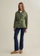 Women&rsquo;s green regular-fit jacket in cotton and linen blend_1