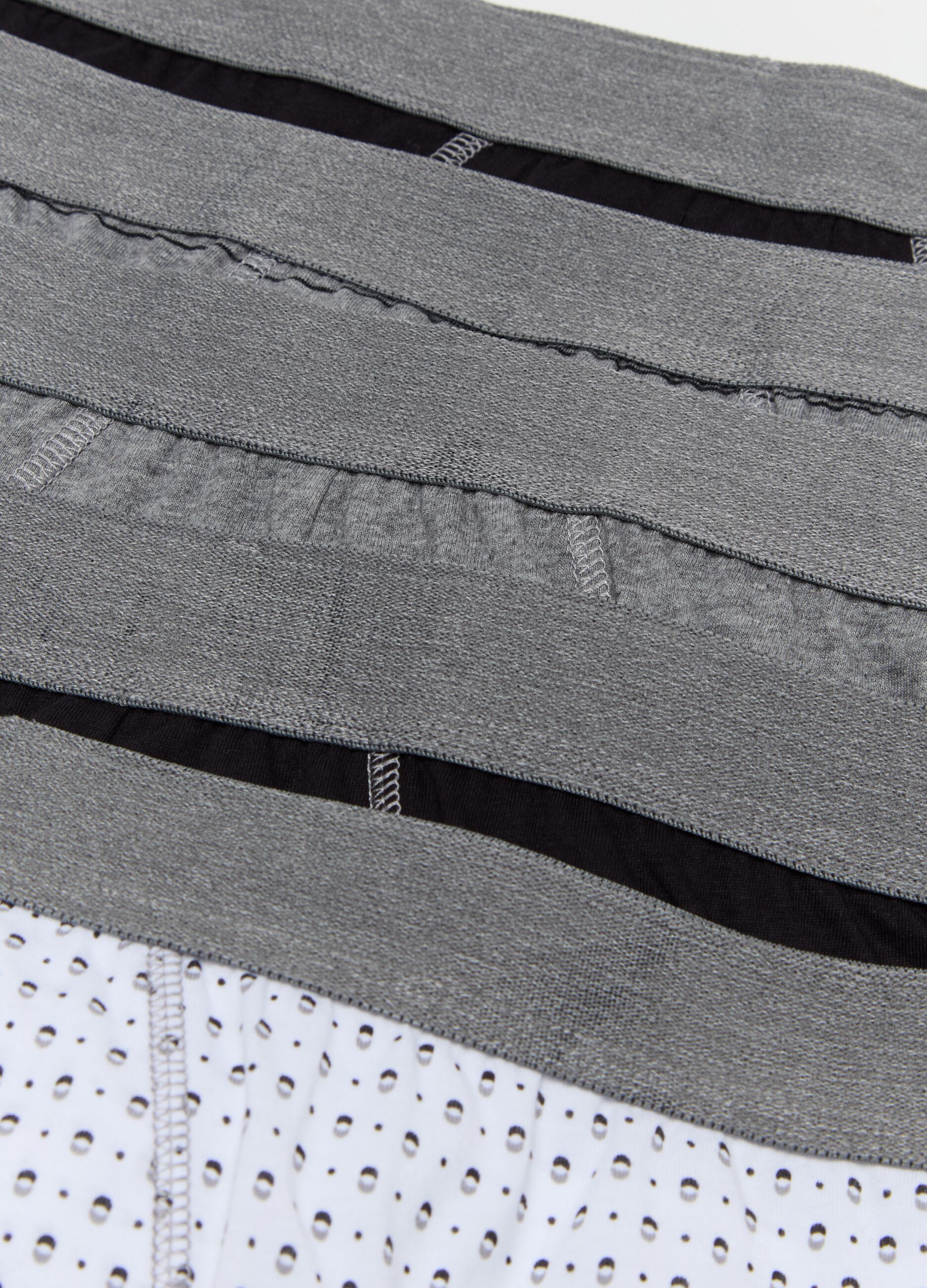 Five-pack briefs in organic cotton with striped pattern