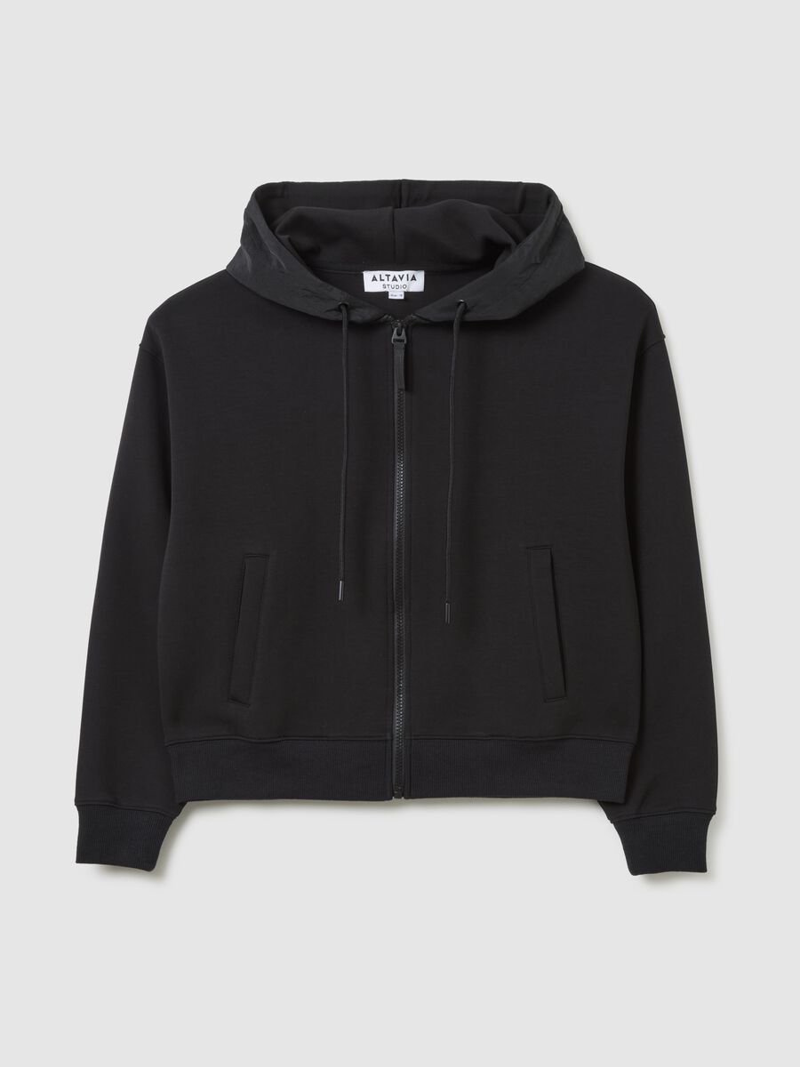 Full-zip cropped hoodie ALTAVIA STUDIO_4