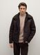 Brown regular fit jacket with zip_2