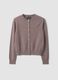 Grey pure wool crew-neck cardigan with buttons, regular fit_4