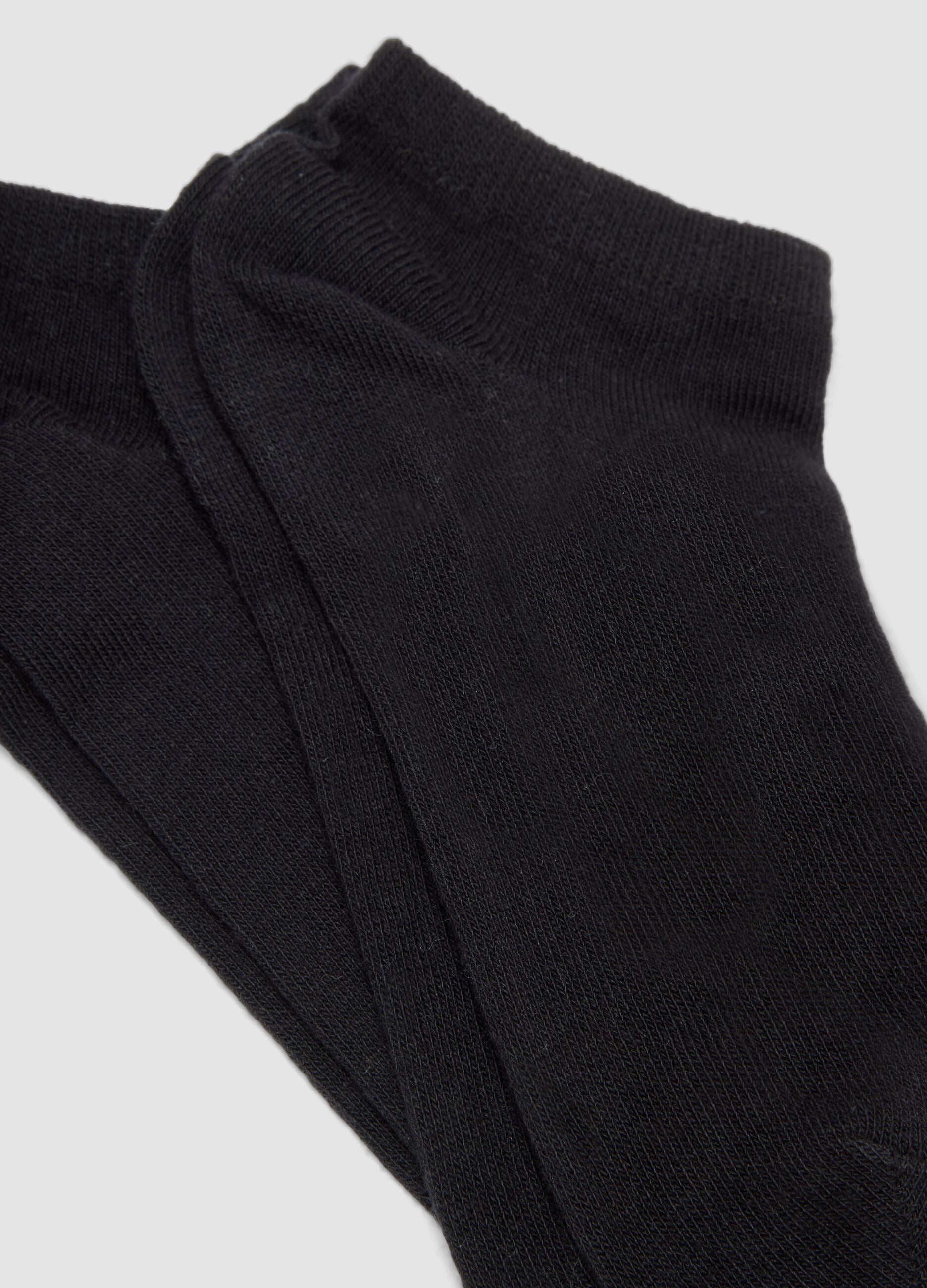 3-pack of black organic cotton ankle socks
