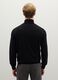 Black Roll Neck Sweater in Pure Merino Wool Regular Fit_3