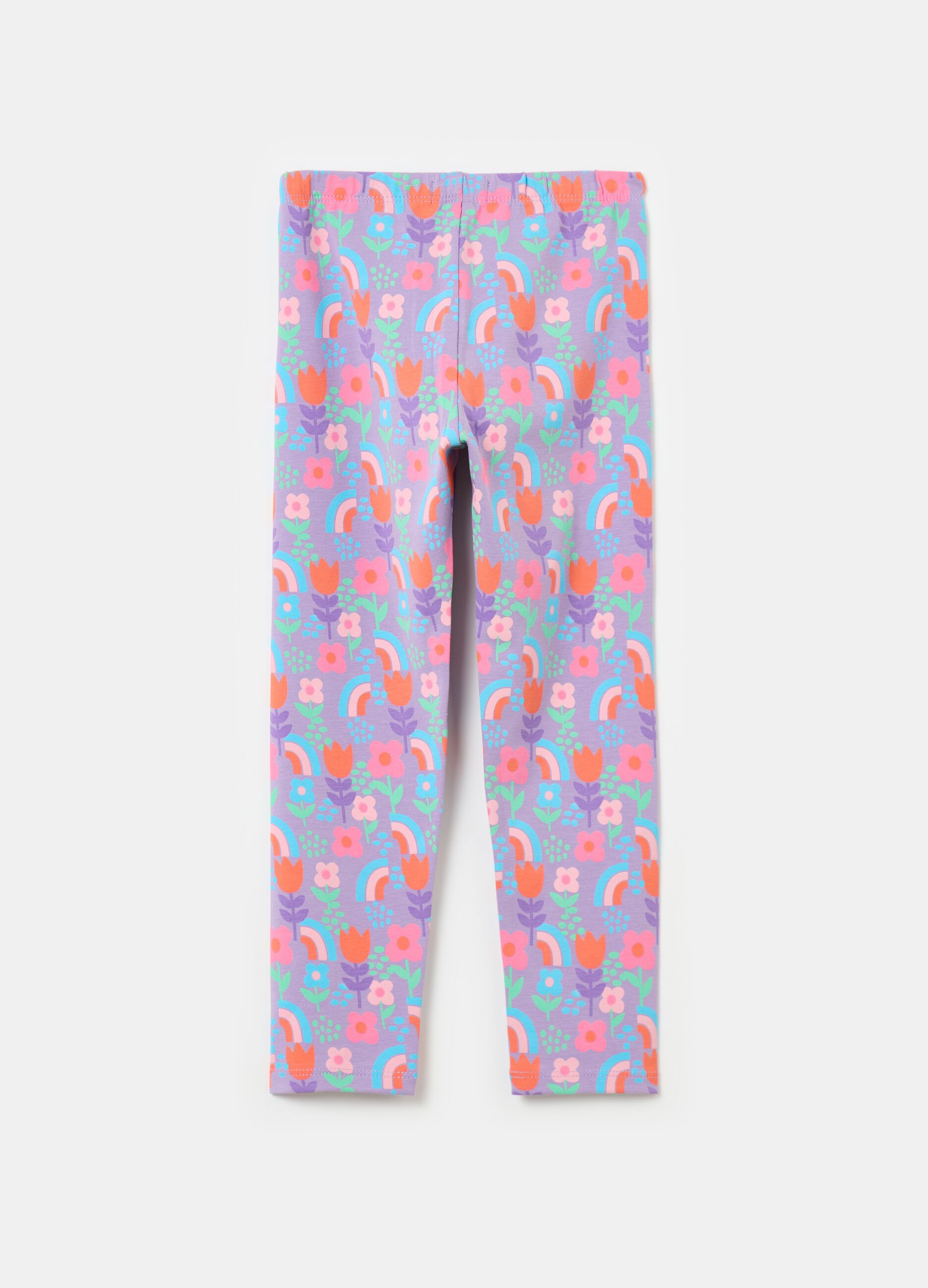 Leggings stretch con stampa