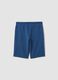Boys' Regular Fit Blue Pure Cotton Shorts_1