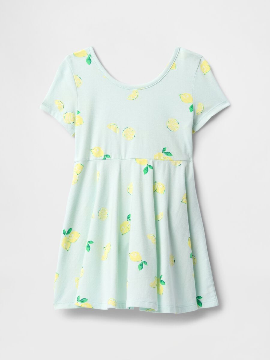 Floral Dress with Lemons for Girls_1