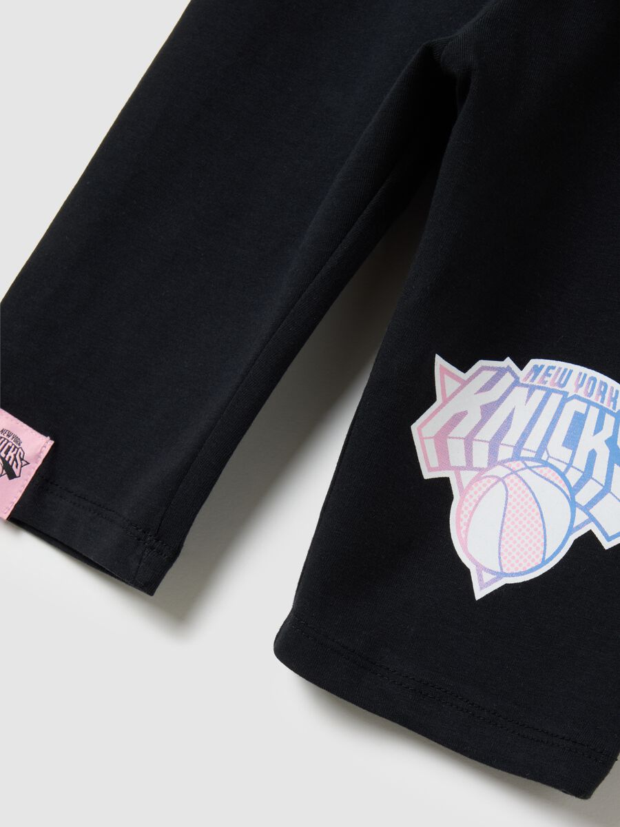 Girls' black stretch cotton shorts_2