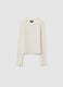 Girls' White Cotton Regular Fit T-Shirt_3