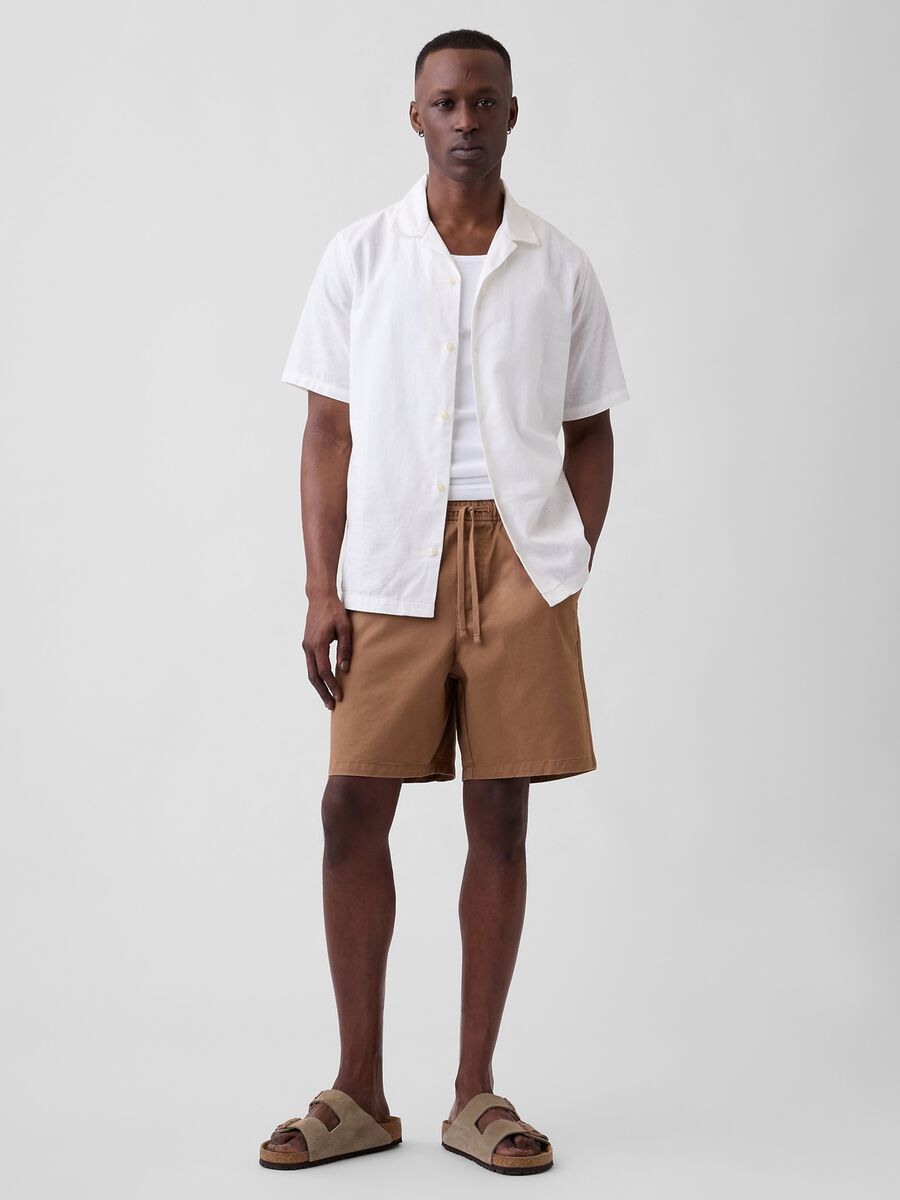 Stretch cotton shorts_0