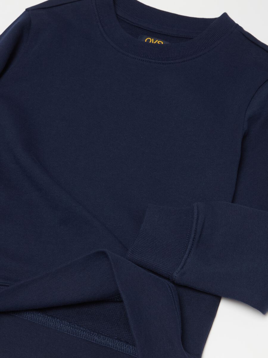 French terry sweatshirt with round neck_2