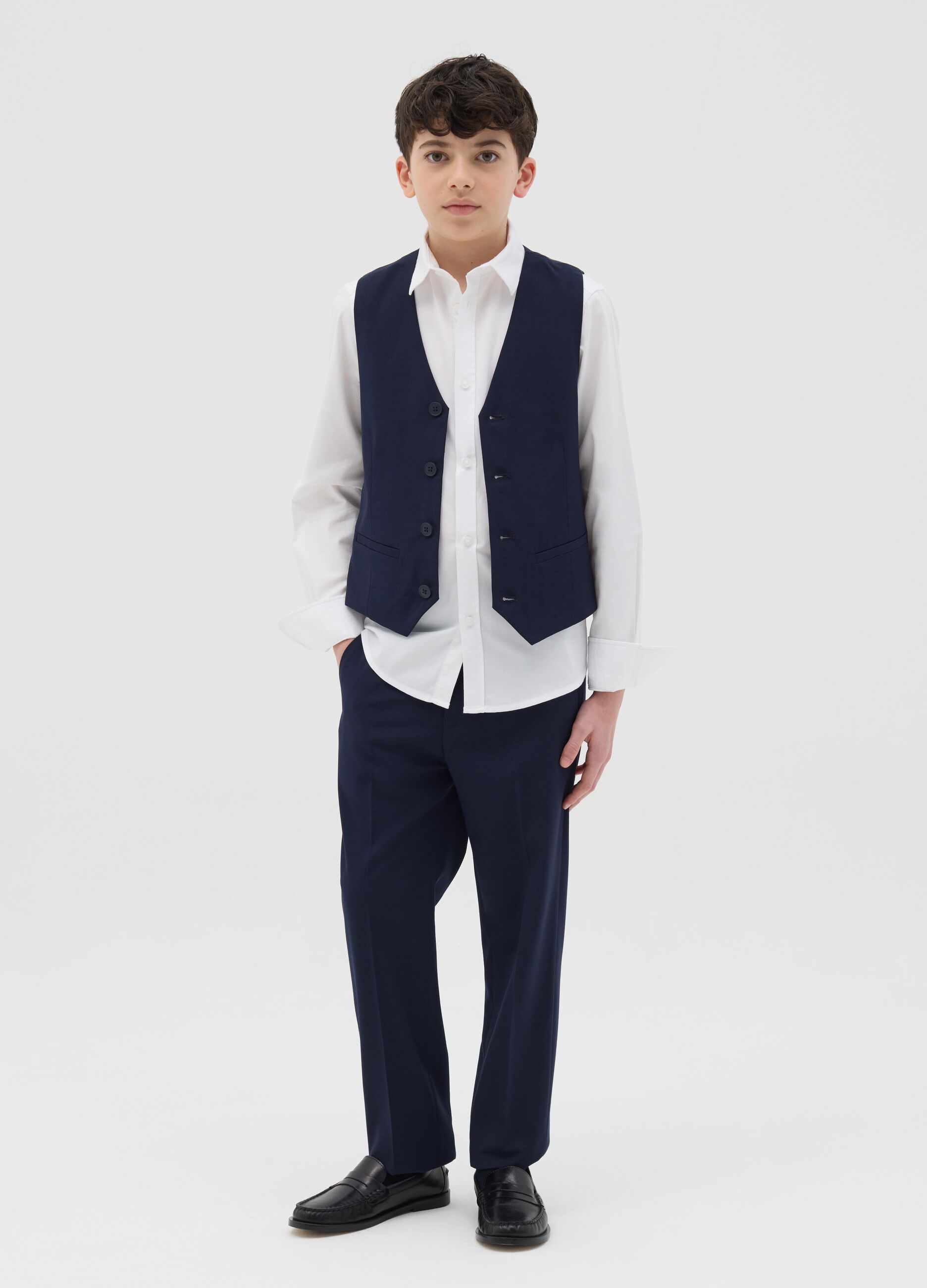 Pantaloni chino con pinces