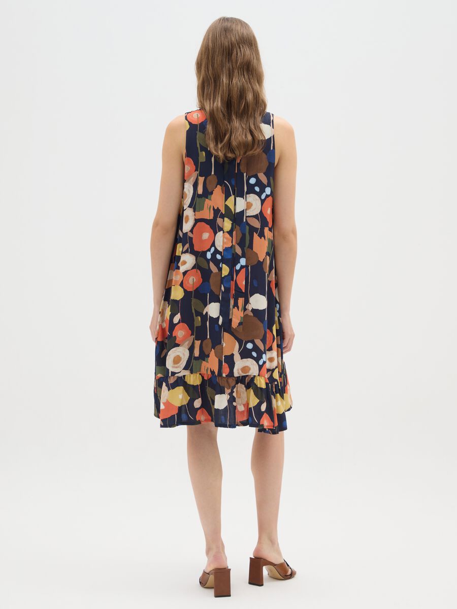 Multicolour regular fit dress with flowers_2