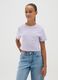 Girls' pure cotton purple crop T-shirt_0