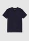 Men's blue pure cotton T-shirt_4