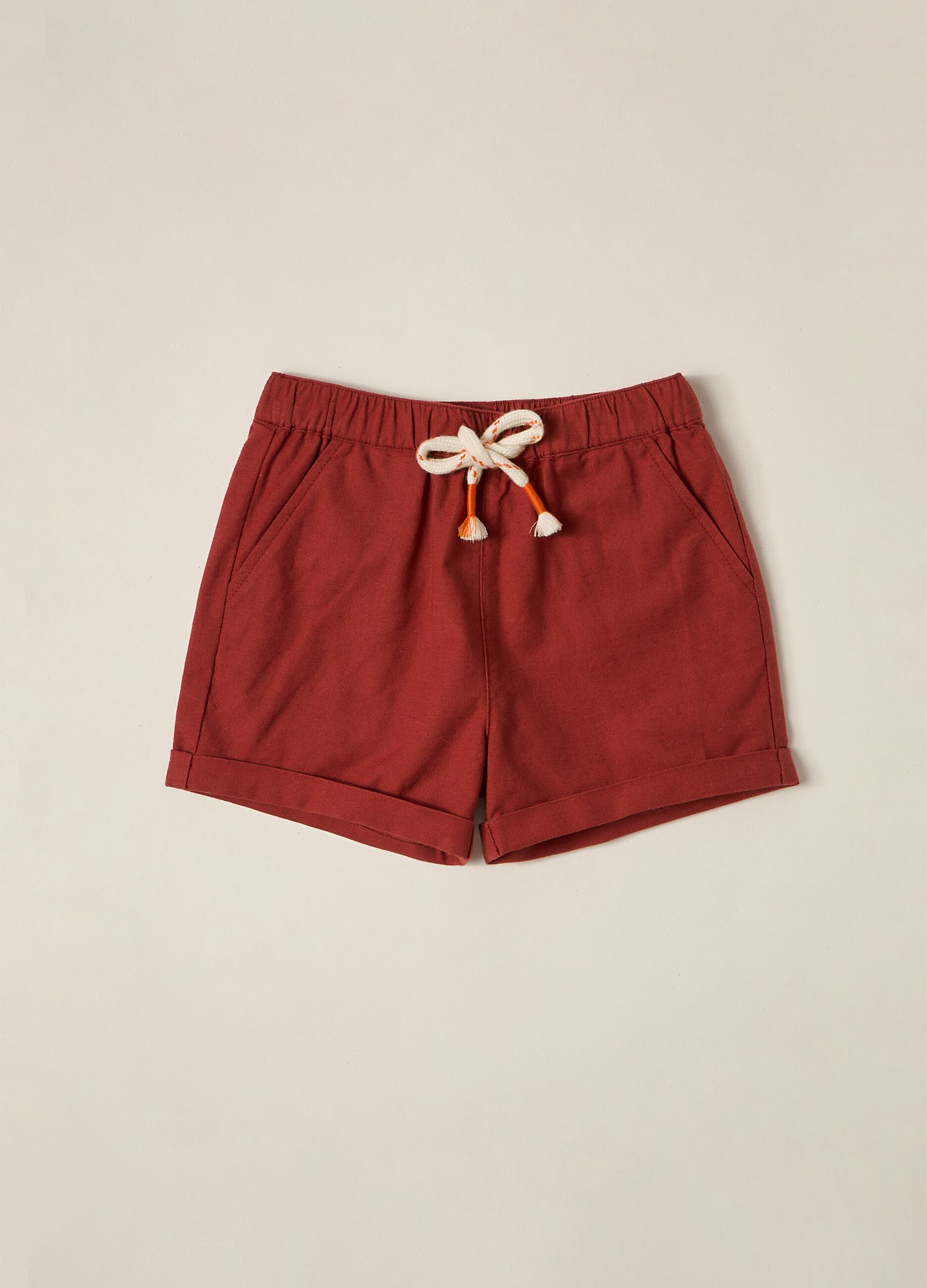 IANA Linen Blend Shorts for Newborn