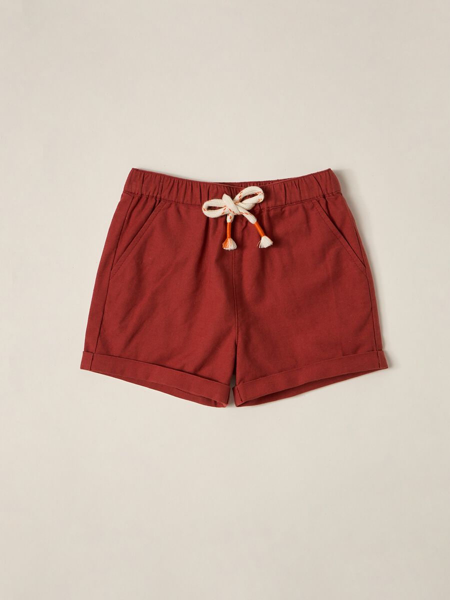 IANA Linen Blend Shorts for Newborn_0
