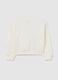 White Sweatshirt with Floral Embroidery_1