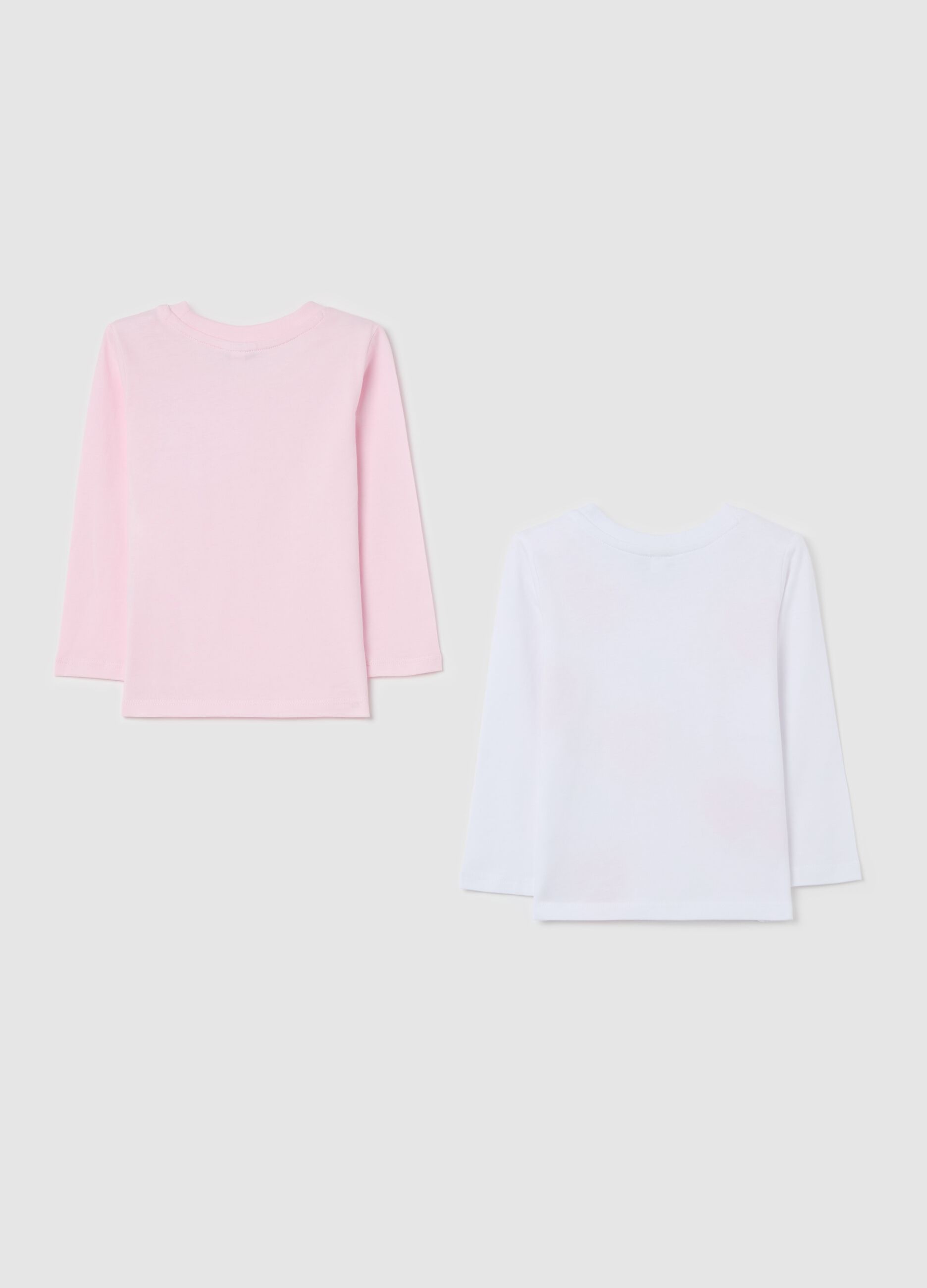 Two-pack long-sleeved T-shirts in cotton with print