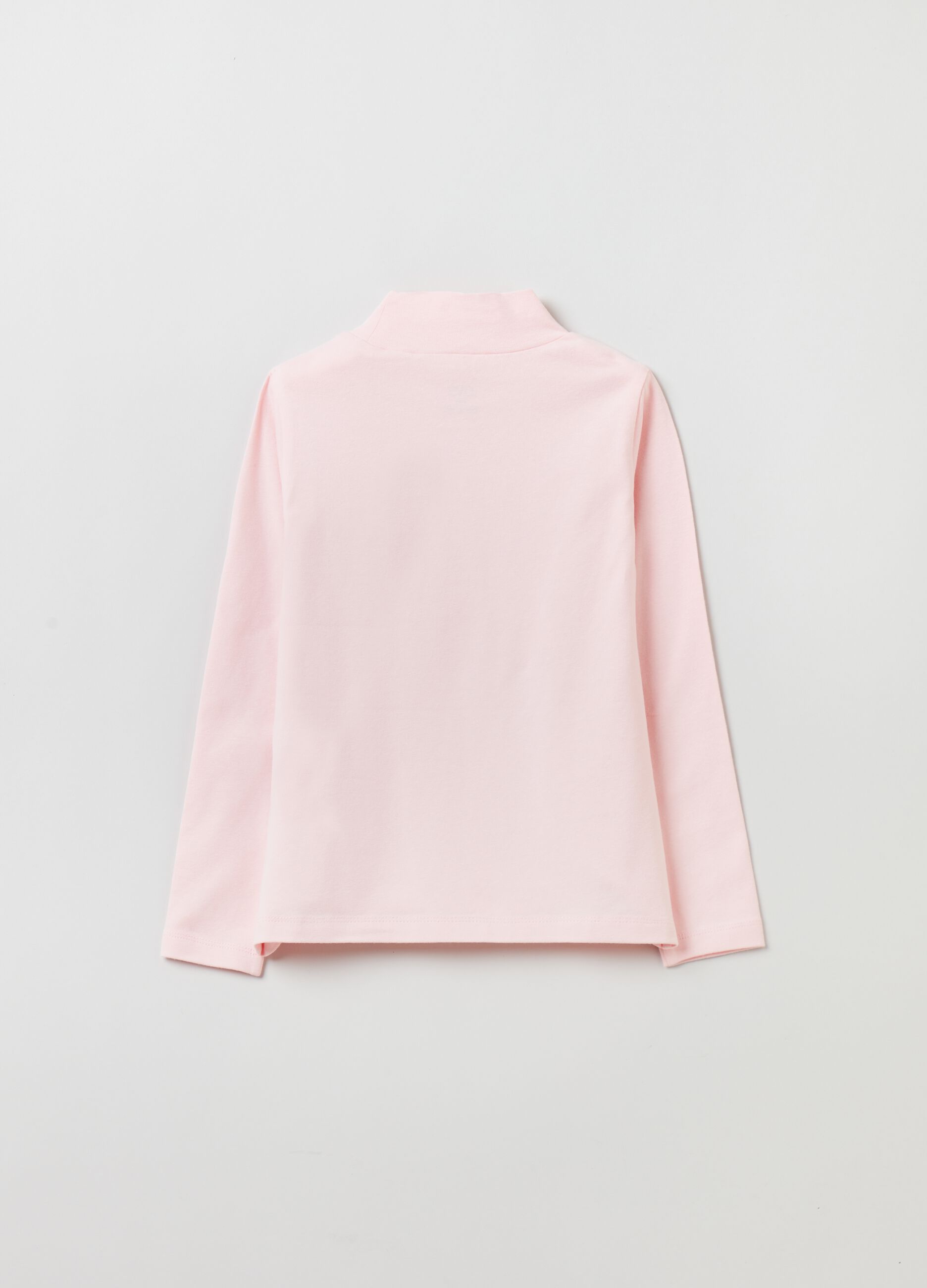 T-shirt a maniche lunghe con collo alto_1
