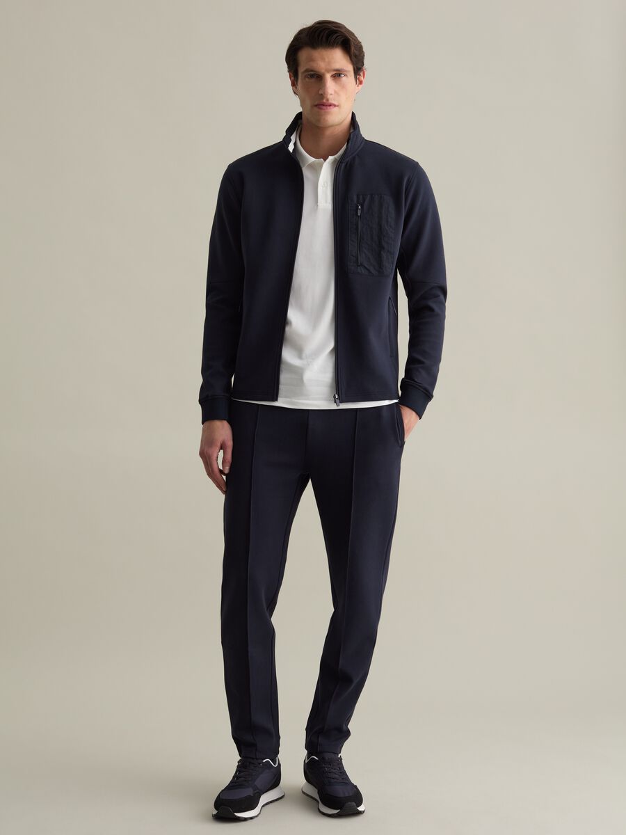 Technical fabric joggers with drawstring_0