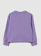Girls' pure cotton purple sweatshirt with regular fit and rhinestones_1