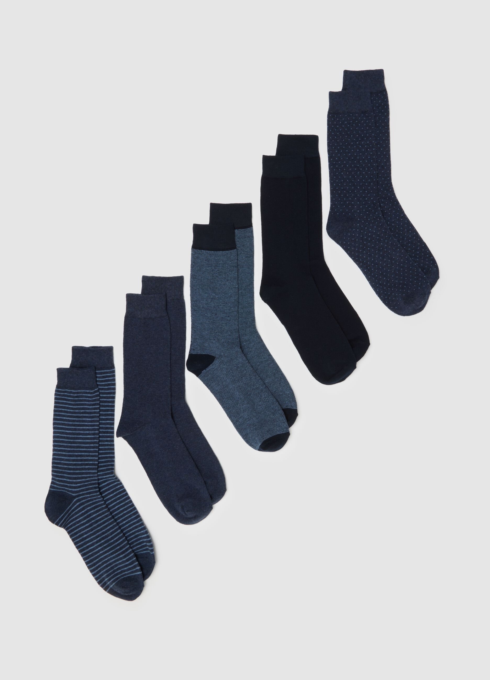 Multicolour stretch cotton ankle socks multipack