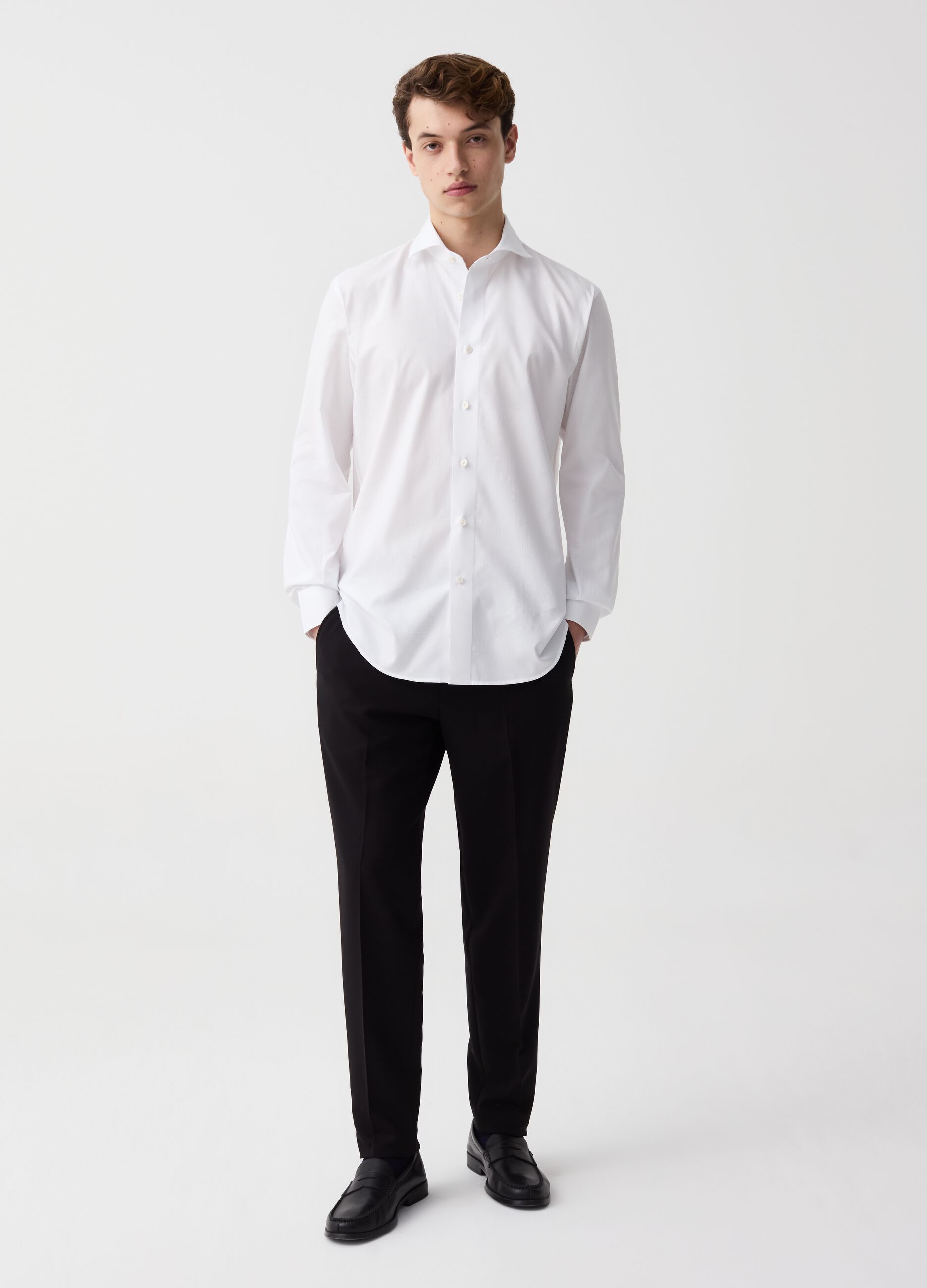 Ovs Camicia regular fit con micro trama