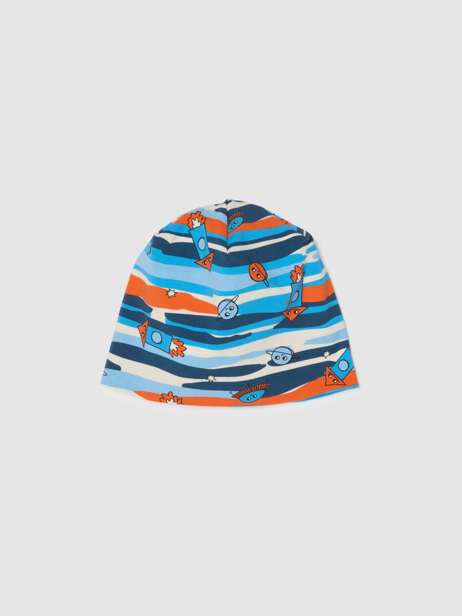 Cappello da neonato in cotone elasticizzato multicolor_0