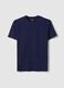T-shirt in cotone elasticizzato blu slim fit_0