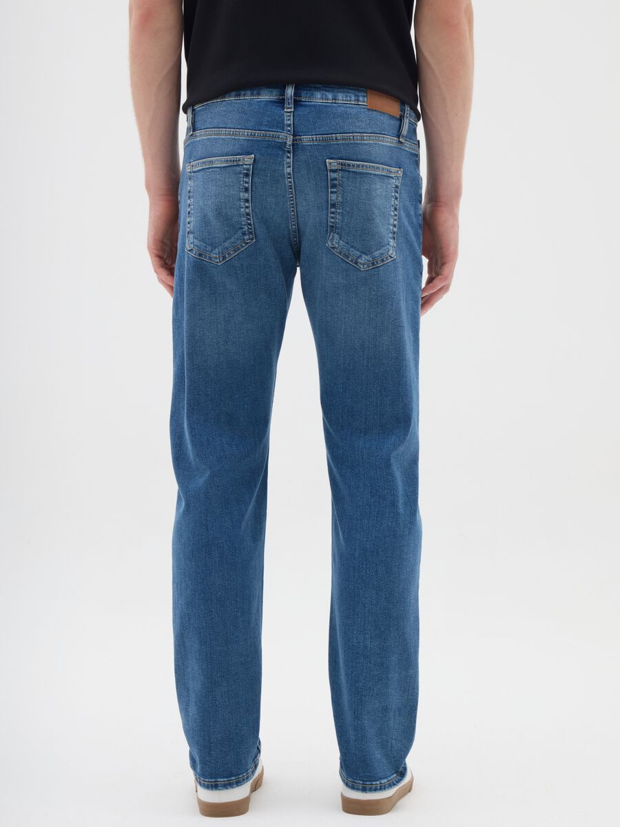 Blue stretch denim jeans regular fit_2