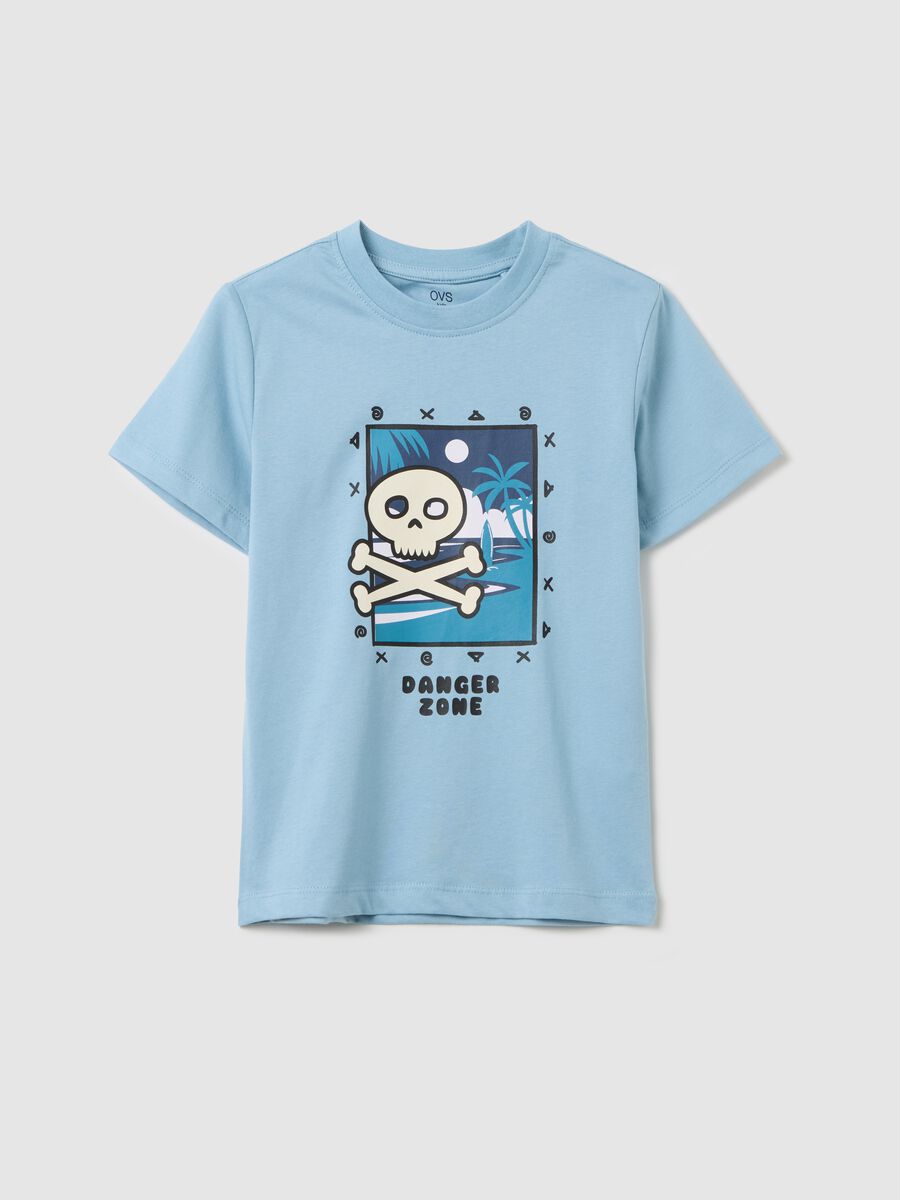 Cotton T-shirt with print_0