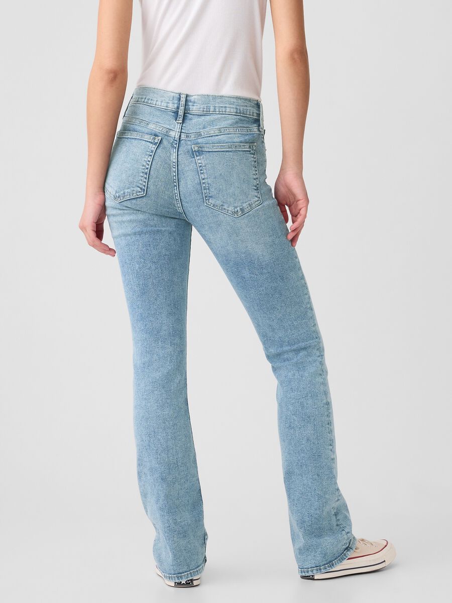 Flare-fit mini bootcut jeans with mid-rise waist_2