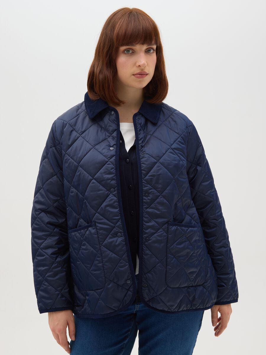 Blue padded jacket_0