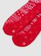Red Elasticated Cotton Blend Christmas Socks_1
