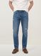 Blue denim jeans in stretch cotton, regular fit_1