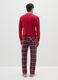 Long plaid multicoloured pure cotton pyjamas regular fit_2
