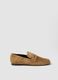 Brown genuine leather loafers_0