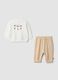 White two-piece set in pure organic cotton with Winnie the Pooh print_0