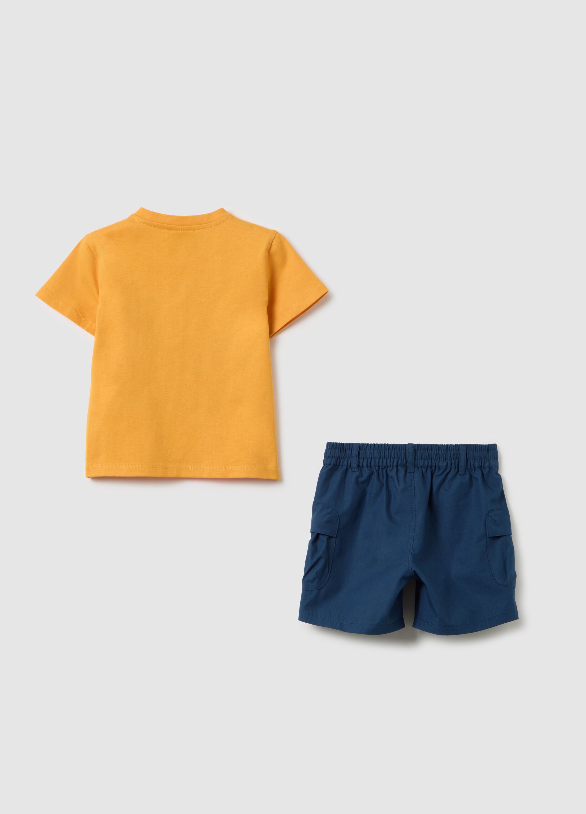 Set completo da neonato in puro cotone giallo