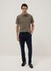 Slim fit blue stretch cotton chino trousers_0